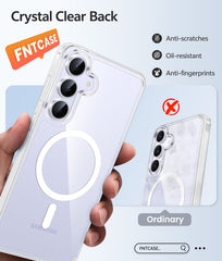 Samsung Galaxy S25 FE 6.7 inch Clear Case: Magnetic Charging Shockproof Magsafe Support
