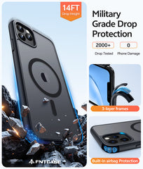 iPhone 11 Pro Max Case: Strong Magnetic Translucent Matte Slim Shockproof Protective Drop Full Protection Phone Cover