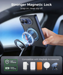iPhone Ultra 2026 Case: 360° Spin Magnetic Stand Translucent Matte Military Grade Shockproof