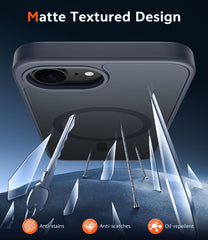 FNTCASE iPhone 16用電話ケース: 磁気マットテクスチャ耐衝撃ミリタリーグレード落下保護携帯電話カバー