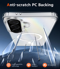 Samsung Galaxy A37/A36/A56 Clear Phone Case: Magnetic Charging Shockproof Magsafe Support