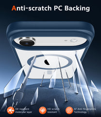 FNTCASE for iPhone Air Case: Clear Anti Yellowing Magnetic Military Grade Drop Protection Cell Phone Cover - Rugged Shockproof Protective Bumper Transparent