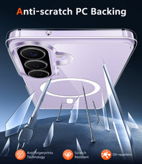 Samsung Galaxy A27 Clear Case: Magnetic Charging Anti Yellowing Shockproof Magsafe Support Phone Case