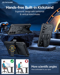 Samsung Galaxy S26 Plus Case with Belt Clip Holster and Kickstand Military-Grade Protection Includes 2 Front Frames and a Built-in Screen Protector