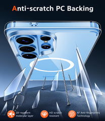 Samsung Galaxy S26 Ultra Clear Phone Case: Magnetic Charging Shockproof Magsafe Support