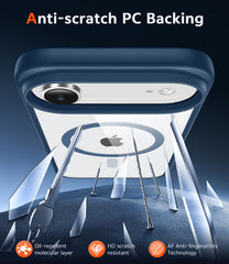 FNTCASE for iPhone Air Case: Clear Anti Yellowing Magnetic Military Grade Drop Protection Cell Phone Cover - Rugged Shockproof Protective Bumper Transparent