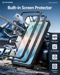 Samsung Galaxy S26 Plus Case with Built-in Screen Protector and Kickstand – Military Rugged, 2 Front Frames, Drop Proof Protective Cover