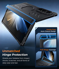 Samsung Galaxy Z Fold 7 Magnetic Rugged Case Featuring Ring Kickstand Military Grade Protection