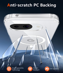 Google Pixel 10A Clear Phone Case: Magnetic Charging Shockproof Magsafe Support