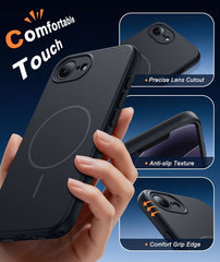 iPhone 17E 16E Phone Case: Magsafe Integrated Silicone Phone Cases with Military Grade Shockproof Protective Cover