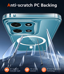 FNTCASE For Motorola Moto G 5G 2026 6.7 inch Clear Case: Magnetic Charging Shockproof Magsafe Support