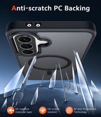 Samsung A37/A36/A56 Phone Case: Magnetic Translucent Matte Shockproof Slim Phone Cover - Military Grade Drop Proof Hard Back Anti-Fingerprint Protective Case