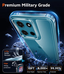 FNTCASE for Motorola Moto G Play 2026 6.7 inch Clear Case: Wireless Charging Anti Yellowing Shockproof Phone Case