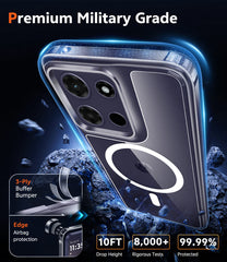 Motorola Moto G Power 5G 2026/2025 Clear Case: Magnetic Charging Shockproof Magsafe Support