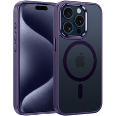 FNTCASE for iPhone 15 Pro Phone Case: Magnetic Charging Shockproof Magsafe Support - Frosted Oil Spray Touch