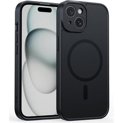 FNTCASE for iPhone 15 Phone Case: Magnetic Slim Shockproof Anti-Scratch Matte Phone Cover - Full Covered Camera Protection Anti-Slip Drop Proof Silicone