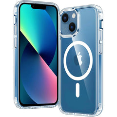 FNTCASE for iPhone 12 Mini 13 Mini Clear Phone Case: Magnetic Charging Shockproof Magsafe Support