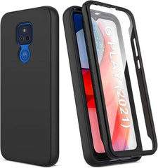 Moto G Play 2021 Rugged PC Front Bumper + Soft TPU Back Cover with Screen Protector - FNTCASE OFFICIAL