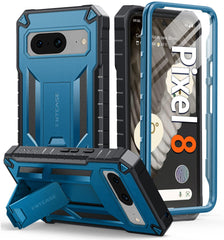 Pixel 8 Phone Case Full-body Dual Layer Rugged Military Shockproof Protective with Built-in Screen Protector and Kickstand - FNTCASE OFFICIAL