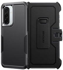 FNTCASE for Samsung Galaxy A36 Case: Dual Layer Military Grade Drop Protection Phone Cover with Belt-Clip Holster | Rugged Durable Heavy Duty Shockproof Protective Bumper Tough