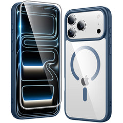 FNTCASE for iPhone 17 Pro Max Case: Clear Anti Yellowing Magnetic Military Grade Drop Protection Cell Phone Cover - Rugged Shockproof Protective Bumper Transparent