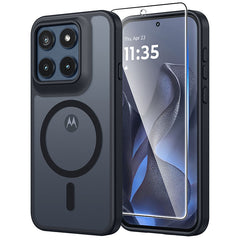 Motorola Edge 2026 Handyhülle: Magnetische, durchscheinende, matte, stoßfeste, schlanke Handyhülle – militärtauglicher, stoßfester, harter Rückendeckel, Anti-Fingerabdruck-Schutzhülle