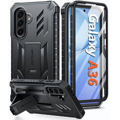 FNTCASE For Samsung Galaxy A36 5G 6.6 Inch Phone Case: Military Grade Shockproof with Built-in Screen Protector and Kickstand