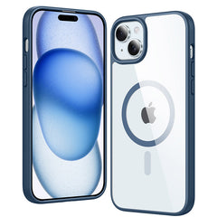 FNTCASE for iPhone 15 Case: Clear Anti Yellowing Magnetic Military Grade Drop Protection Cell Phone Cover - Rugged Shockproof Protective Bumper Transparent