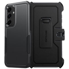 FNTCASE for Samsung Galaxy A35 5G Case: Dual Layer Military Grade Drop Protection Phone Cover with Belt-Clip Holster | Rugged Durable Heavy Duty Shockproof Protective Bumper Tough