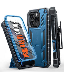 FNTCASE iPhone 16 Pro Max Phone Case: Rugged Protective Phone Case with Belt Clip Holster and Kickstand
