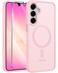 FNTCASE Samsung Galaxy A16 5G 6.7インチ電話ケース: 磁気半透明マット耐衝撃スリム電話カバー - ミリタリーグレード落下防止ハードバック指紋防止保護ケース