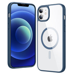 FNTCASE for iPhone 12 Mini 13 Mini Case: Clear Anti Yellowing Magnetic Military Grade Drop Protection Cell Phone Cover - Rugged Shockproof Protective Bumper Transparent