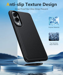 FNTCASE For Samsung Galaxy S25 Edge 6.7 inch Shock Protection Cell Phone Case Sturdy Cover with Non-Slip Texture