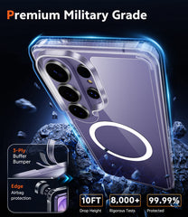 Samsung Galaxy S26 Ultra Clear Phone Case: Magnetic Charging Shockproof Magsafe Support