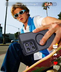 FNTCASE for Moto G Power 5G 2026/ 2025 6.8 Inch Phone Case: Magnetic Translucent Matte Shockproof Slim Phone Cover - Military Grade Drop Proof Hard Back Anti-Fingerprint Protective Case