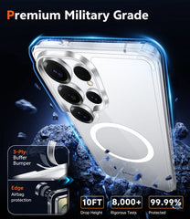 Samsung Galaxy S25 Ultra 6.9 Inch Case: Magnetic Charging Anti Yellowing Shockproof Magsafe Support Phone Case