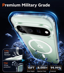 Google Pixel 11/ 11 Pro Clear Case: Magnetic Charging Shockproof Magsafe Support