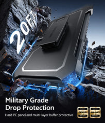 Samsung Galaxy S26 Case, Military Grade Rugged Protection: Magnetic Ring Kickstand with Belt-Clip Holster, 2 Front Frames, Built-in Screen Protector