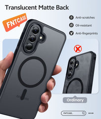 Samsung A37/A36/A56 Phone Case: Magnetic Translucent Matte Shockproof Slim Phone Cover - Military Grade Drop Proof Hard Back Anti-Fingerprint Protective Case