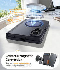 Samsung Galaxy Z Fold 8 with Hinge Protection Translucent MagSafe Matte Case Military Grade Shockproof Protective Phone Cover