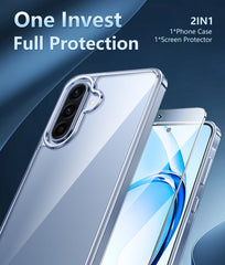 FNTCASE for Samsung Galaxy A36 6.6 inch Clear Case: Wireless Charging Anti Yellowing Shockproof Phone Case