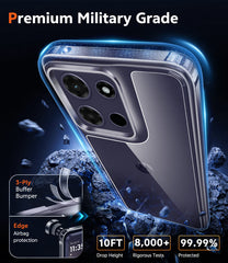 Motorola Moto G Power 5G 2026/2025 Clear Case: Wireless Charging Anti Yellowing Shockproof Phone Case