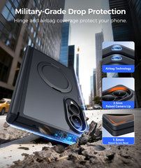 Samsung Galaxy Z Fold 8 Case: 360° Spin Magnetic Stand, MagSafe, Screen Protector, Translucent Matte Military Grade Shockproof Full Hinge Protection
