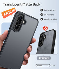 FNTCASE for Samsung Galaxy A16/A17 5G Phone Case: Translucent Matte Shockproof Slim Phone Cover - Military Grade Drop Proof Hard Back Anti-Fingerprint Protective Case