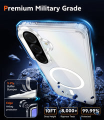 Samsung Galaxy A37/A36/A56 Clear Phone Case: Magnetic Charging Shockproof Magsafe Support