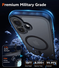 FNTCASE for iPhone 17 Case: Strong Magnetic Translucent Matte Slim Shockproof Protective Drop Full Protection Phone Cover