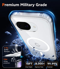 Google Pixel 10A Clear Phone Case: Magnetic Charging Shockproof Magsafe Support