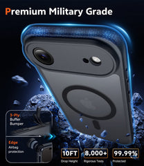FNTCASE for iPhone Air Case: Strong Magnetic Translucent Matte Slim Shockproof Protective Drop Full Protection Phone Cover