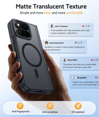 Google 11 Pro Fold with Hinge Protection Translucent MagSafe Matte Case Military Grade Shockproof Protective Phone Cover