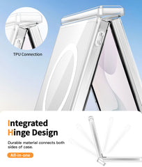 Samsung Z Flip 8 Clear Case: Magnetic Charging Shockproof Magsafe Support